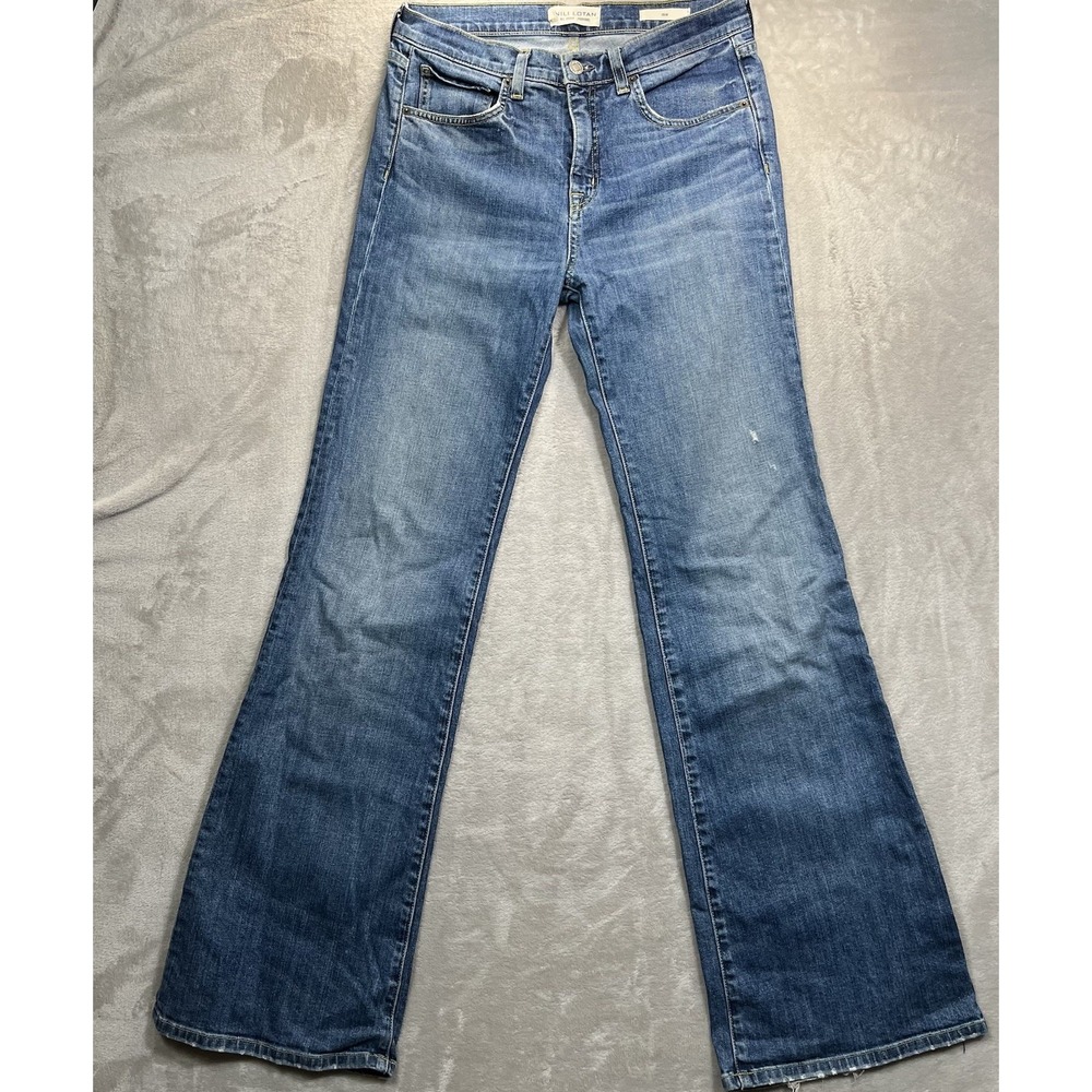 Nili Lotan Celia Bootcut Flare Jeans Size 28 Classic Wash Stretch USA